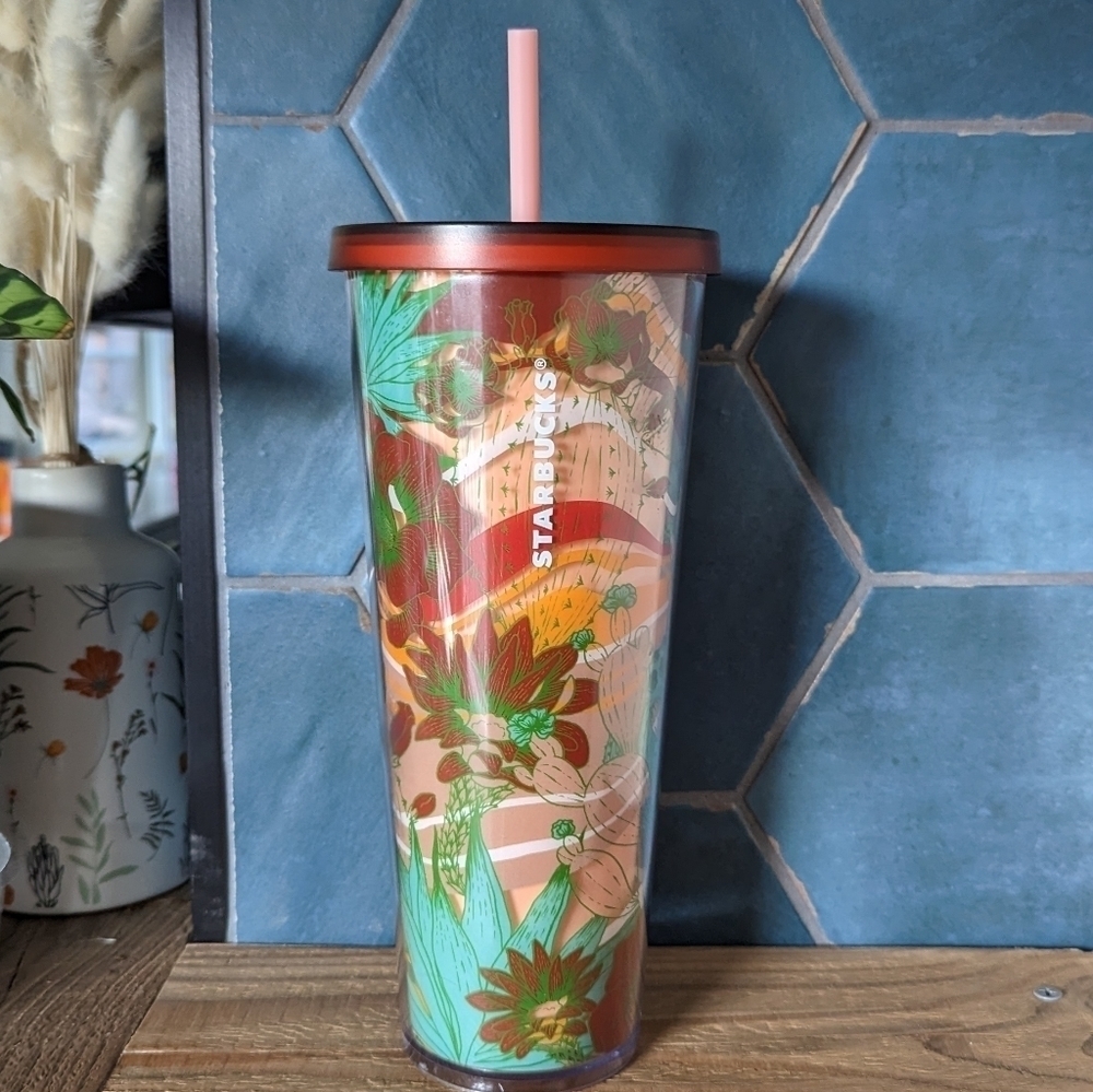 Starbucks Terracotta Desert Cactus Succulent Venti Tumbler Summer 2019 24oz RARE